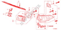 ACHTERLICHT/KENTEKEN LICHT voor Honda ACCORD 2.0 ES 4 deuren 5-traps automatische versnellingsbak 2009