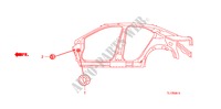 DOORVOERTULLE(ZIJ) voor Honda ACCORD 2.2 EX 4 deuren 5-traps automatische versnellingsbak 2009