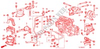 MOTOR BEVESTIGINGEN(2.0L) (AT) voor Honda ACCORD 2.0 S 4 deuren 5-traps automatische versnellingsbak 2009