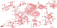 MOTOR BEVESTIGINGEN(2.4L) (MT) voor Honda ACCORD 2.4 EX 4 deuren 6-versnellings handgeschakelde versnellingsbak 2009