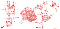 MOTOR BEVESTIGINGEN(DIESEL) (AT) voor Honda ACCORD 2.2 ELEGANCE 4 deuren 5-traps automatische versnellingsbak 2009
