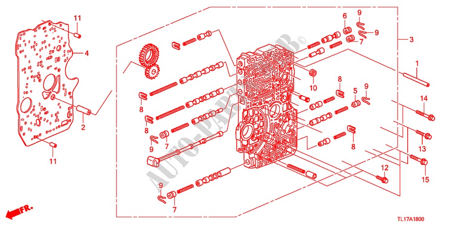 HOOFDKLEP BEHUIZING(DIESEL) voor Honda ACCORD 2.2 ES-GT 4 deuren 5-traps automatische versnellingsbak 2009