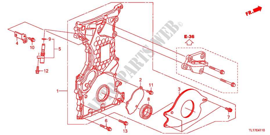 KETTINGKAST(DIESEL) voor Honda ACCORD 2.2 S 4 deuren 5-traps automatische versnellingsbak 2009