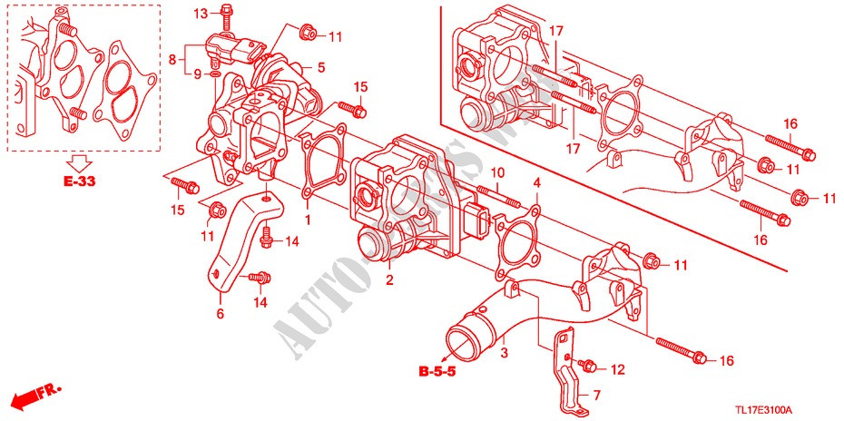 KOLKREGELKLEP (DIESEL) voor Honda ACCORD 2.2 ES 4 deuren 5-traps automatische versnellingsbak 2009