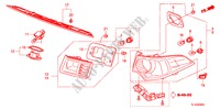 ACHTERLICHT/KENTEKEN LICHT voor Honda ACCORD 2.2 EXECUTIVE 4 deuren 6-versnellings handgeschakelde versnellingsbak 2010