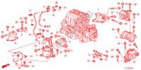 MOTOR BEVESTIGINGEN(2.4L)(AT) voor Honda ACCORD 2.4 TYPE S 4 deuren 5-traps automatische versnellingsbak 2011