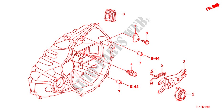 KOPPELING TERUGKEER(DIESEL) voor Honda ACCORD 2.2 ES 4 deuren 6-versnellings handgeschakelde versnellingsbak 2011