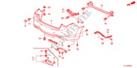 ACHTER BUMPER voor Honda ACCORD 2.4 TYPE S 4 deuren 6-versnellings handgeschakelde versnellingsbak 2012