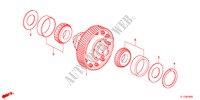 DIFFERENTIEEL(DIESEL) voor Honda ACCORD 2.2 EX 4 deuren 6-versnellings handgeschakelde versnellingsbak 2012