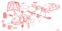 EMBLEMEN/WAARSCHUWINGSLABELS voor Honda ACCORD 2.2 ELEGANCE 4 deuren 6-versnellings handgeschakelde versnellingsbak 2012