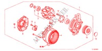 GENERATOR(DENSO)(DIESEL) voor Honda ACCORD 2.2 TYPE S-H 4 deuren 6-versnellings handgeschakelde versnellingsbak 2012