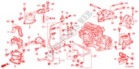 MOTOR BEVESTIGINGEN(2.0L)(AT) voor Honda ACCORD 2.0 S 4 deuren 5-traps automatische versnellingsbak 2012