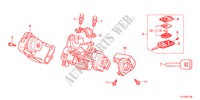 SLEUTEL CILINDER COMPONENTEN voor Honda ACCORD 2.2 S 4 deuren 6-versnellings handgeschakelde versnellingsbak 2012