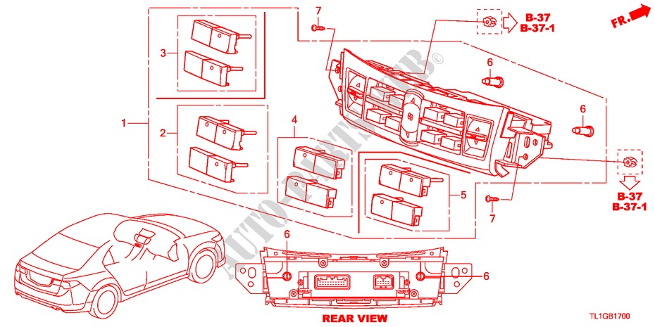 VERWARMING REGELAAR voor Honda ACCORD 2.4 TYPE S 4 deuren 6-versnellings handgeschakelde versnellingsbak 2012