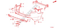 ACHTER BUMPER voor Honda ACCORD TOURER 2.2 EX-GT 5 deuren 6-versnellings handgeschakelde versnellingsbak 2009