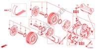 AIRCONDITIONER (COMPRESSOR) (2.4L) voor Honda ACCORD TOURER 2.4 EXECUTIVE 5 deuren 6-versnellings handgeschakelde versnellingsbak 2009