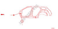 DOORVOERTULLE(ZIJ) voor Honda ACCORD TOURER 2.4 TYPE S 5 deuren 5-traps automatische versnellingsbak 2009