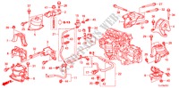 MOTOR BEVESTIGINGEN(2.0L) (AT) voor Honda ACCORD TOURER 2.0 S 5 deuren 5-traps automatische versnellingsbak 2009