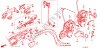 VOOR PORTIER SLOTEN/ BUITEN HENDEL voor Honda ACCORD TOURER 2.2 ELEGANCE 5 deuren 6-versnellings handgeschakelde versnellingsbak 2009