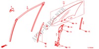 VOORPORTIER GLAS/ REGELAAR voor Honda ACCORD TOURER 2.0 ES-GT 5 deuren 5-traps automatische versnellingsbak 2009