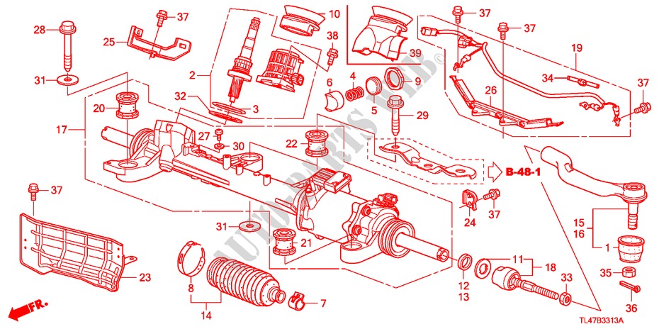 P.S. VERSNELLINGBOX(EPS) (DIESEL) (RH) voor Honda ACCORD TOURER 2.2 ES-GT 5 deuren 6-versnellings handgeschakelde versnellingsbak 2009