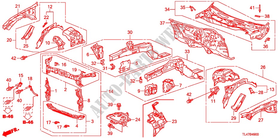 VOOR SCHOT/DASHBOARD voor Honda ACCORD TOURER 2.2 S 5 deuren 5-traps automatische versnellingsbak 2009