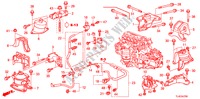 MOTOR BEVESTIGINGEN(2.0L)(MT) voor Honda ACCORD TOURER 2.0 ES 5 deuren 6-versnellings handgeschakelde versnellingsbak 2010