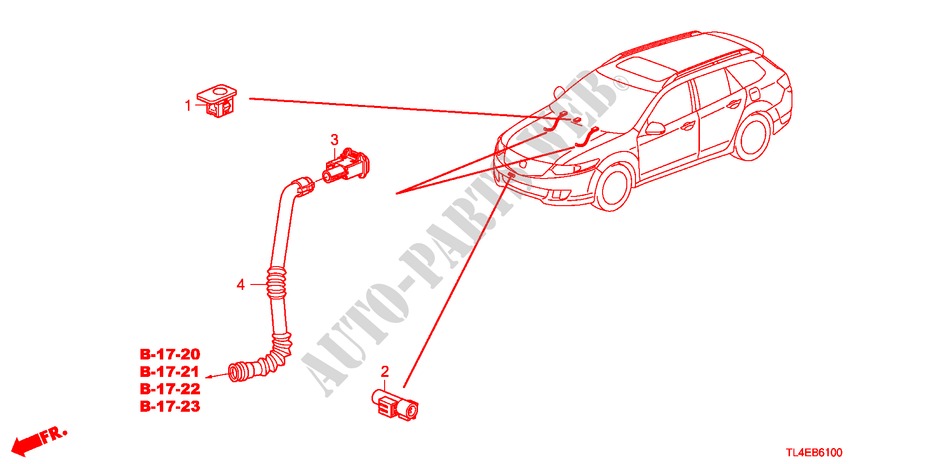 AIRCONDITIONER/VERWARMING(SENSOR) voor Honda ACCORD TOURER 2.4 EXECUTIVE 5 deuren 5-traps automatische versnellingsbak 2010
