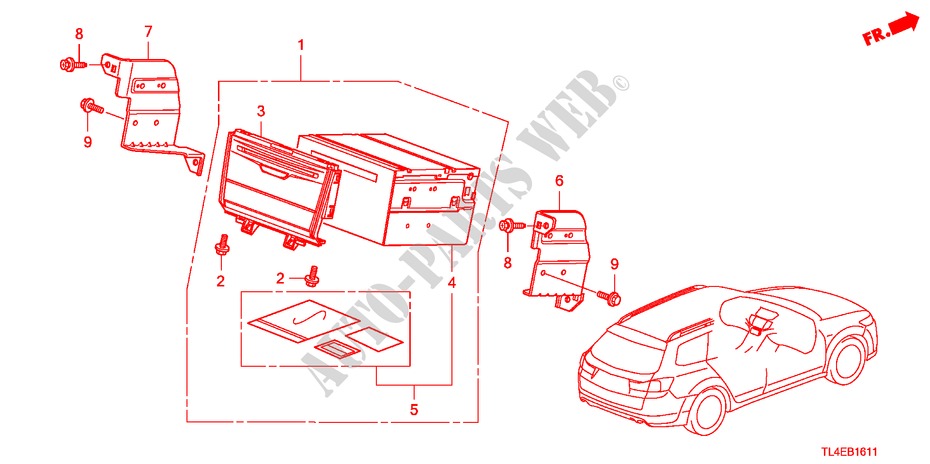 AUDIO UNIT(NAVIGATIE) voor Honda ACCORD TOURER 2.2 EXECUTIVE 5 deuren 5-traps automatische versnellingsbak 2011