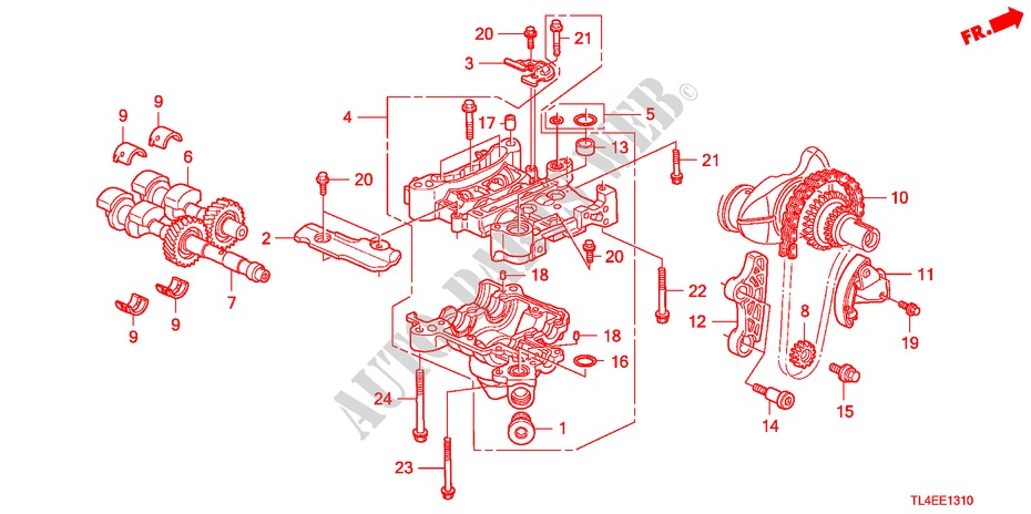 BALANCEER AS(2.0L) voor Honda ACCORD TOURER 2.0 EXECUTIVE 5 deuren 6-versnellings handgeschakelde versnellingsbak 2011