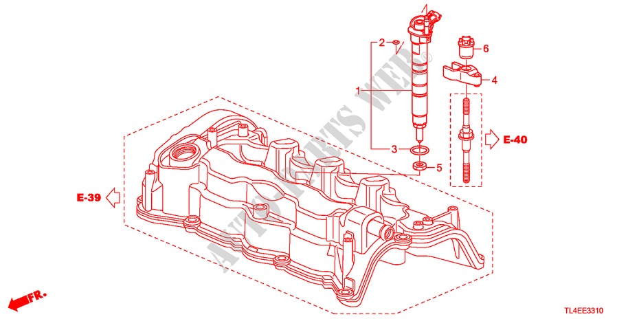 INJECTOR(DIESEL) voor Honda ACCORD TOURER 2.2 EXECUTIVE 5 deuren 5-traps automatische versnellingsbak 2011