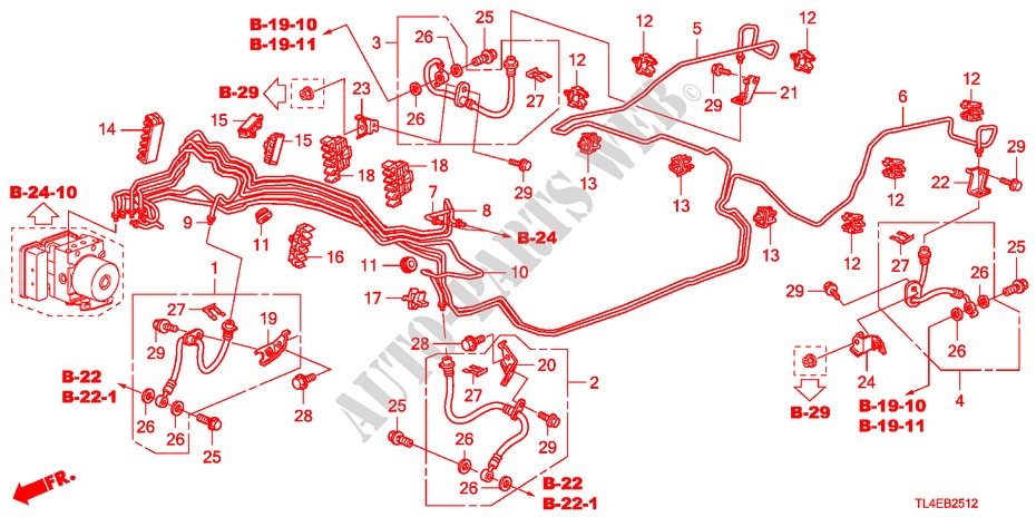 REMVOERINGEN(VSA)(DIESEL)(LH) voor Honda ACCORD TOURER 2.2 ELEGANCE 5 deuren 5-traps automatische versnellingsbak 2011