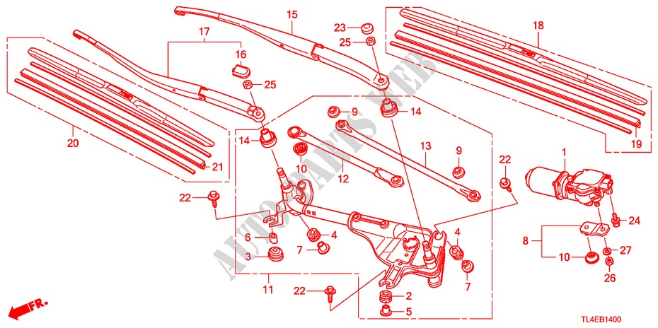 VOOR RUITESPROEIER(LH) voor Honda ACCORD TOURER 2.4 EXECUTIVE 5 deuren 5-traps automatische versnellingsbak 2010