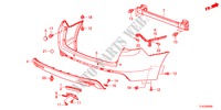 ACHTER BUMPER voor Honda ACCORD TOURER 2.2 ELEGANCE 5 deuren 6-versnellings handgeschakelde versnellingsbak 2012