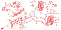 ACHTER PORTIER SLOTEN/BUITEN HENDEL voor Honda ACCORD TOURER 2.0 ELEGANCE 5 deuren 5-traps automatische versnellingsbak 2012