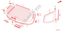 ACHTER RUIT/KWARTSGLAS voor Honda ACCORD TOURER 2.4 EXECUTIVE 5 deuren 5-traps automatische versnellingsbak 2012