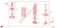 ACHTER SCHOK ABSORBEERDER voor Honda ACCORD TOURER 2.2 ELEGANCE 5 deuren 5-traps automatische versnellingsbak 2012