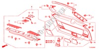 ACHTERKLEP VOERING voor Honda ACCORD TOURER 2.4 EXECUTIVE 5 deuren 5-traps automatische versnellingsbak 2012