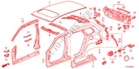 BUITEN PANELEN/ACHTER PANEEL voor Honda ACCORD TOURER 2.2 ELEGANCE 5 deuren 6-versnellings handgeschakelde versnellingsbak 2012