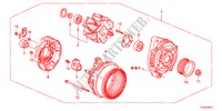 GENERATOR(DENSO)(2.4L) voor Honda ACCORD TOURER 2.4 S 5 deuren 5-traps automatische versnellingsbak 2012