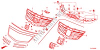 VOOR GRILLE voor Honda ACCORD TOURER 2.4 EXECUTIVE 5 deuren 5-traps automatische versnellingsbak 2012