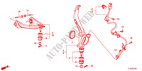 VOOR KNOKKEL voor Honda ACCORD TOURER 2.4 EXECUTIVE 5 deuren 5-traps automatische versnellingsbak 2012