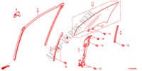 VOORPORTIER GLAS/REGELAAR voor Honda ACCORD TOURER 2.4 EXECUTIVE 5 deuren 6-versnellings handgeschakelde versnellingsbak 2012