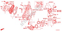 WATERPOMP(2.4L) voor Honda ACCORD TOURER 2.4 TYPE S 5 deuren 6-versnellings handgeschakelde versnellingsbak 2012