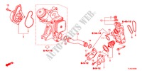 WATERPOMP(DIESEL) voor Honda ACCORD TOURER 2.2 EX 5 deuren 6-versnellings handgeschakelde versnellingsbak 2012