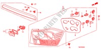 ACHTERLICHT/KENTEKEN LICHT voor Honda CITY LX-A 4 deuren 5-traps automatische versnellingsbak 2011