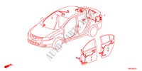 BEDRADINGSBUNDEL(4)(RH) voor Honda BALLADE VTI-L 4 deuren 5-versnellings handgeschakelde versnellingsbak 2011