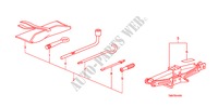 GEREEDSCHAP/KRIK voor Honda BALLADE VTI-L 4 deuren 5-traps automatische versnellingsbak 2011