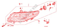 KOPLAMP voor Honda CITY LX-A 4 deuren 5-versnellings handgeschakelde versnellingsbak 2011