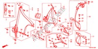 VEILIGHEIDSRIEMEN voor Honda CITY LX-A 4 deuren 5-traps automatische versnellingsbak 2011